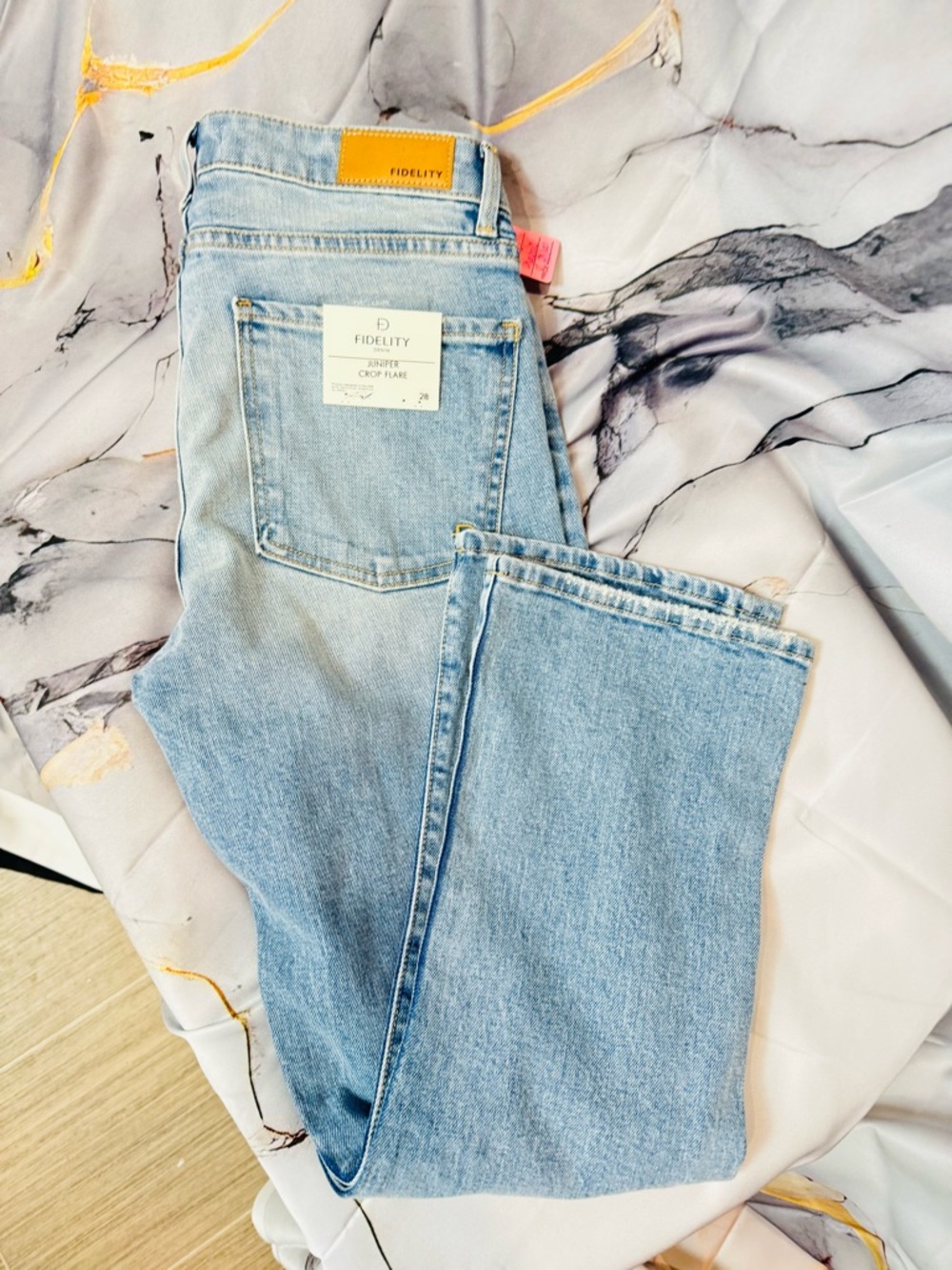 Fidelity ‘Jupiter’ Light Wash High-Rise Cropped Flare Jeans